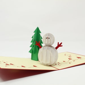 Carte pop-up bonhomme de neige