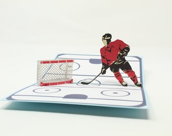 Carte pop-up Hockey