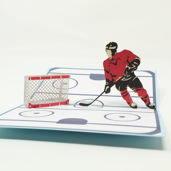 Carte pop-up Hockey