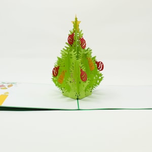 Christmas Tree Pop Up Card w/ Ornaments