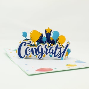 Congrats Pop Up Card
