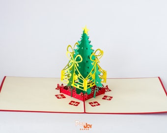 Christmas Tree Pop Up Card (Colourful)