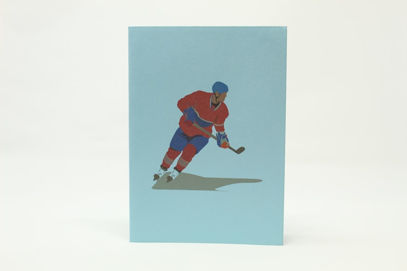 Hockey Pop Up Card Azul