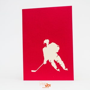 Hockey Pop Up Card Red