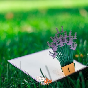 Lavender Flower Pop Up Card