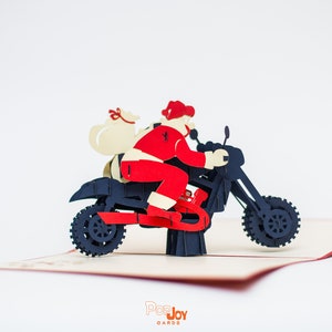 Motorcycle Santa Pop Up Card