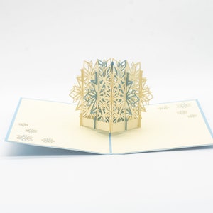 Carte pop-up flocon de neige
