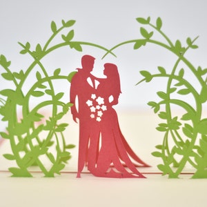 Carte pop-up de mariage en plein air