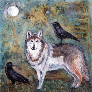 Protectors: Encaustic Art Giclee Print