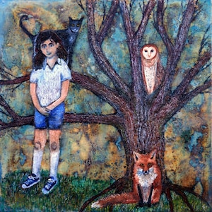 Friends: Encaustic Art Giclee Print