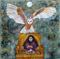 Soaring Chair: Encaustic Art Giclee Print