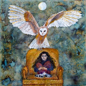 Soaring Chair: Encaustic Art Giclee Print