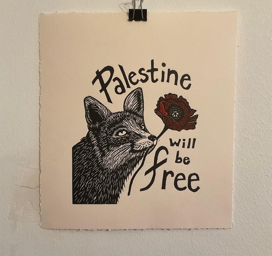 Palestinian Fox Fox Says Palestine Will Be Free - Etsy
