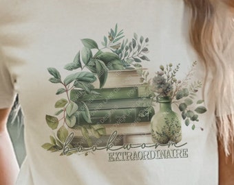 Bookworm Extraordinaire Librarian Reading T-Shirt Mug Sublimation Design, Instant Digital Download