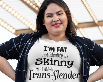 Funny Trans Slender T-Shirt Mug Sublimation Design, Instant Digital Sublimation Download