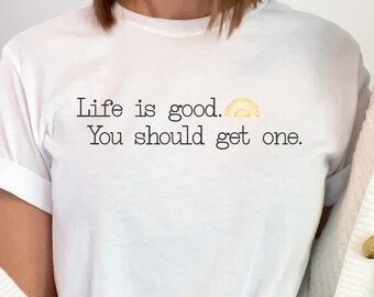 Life is Good T-Shirt Mug Sublimation Design, Instant Digital Sublimation Download