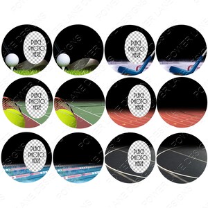 Christmas Sublimation Design Bundle, Ornements photo de sport ronds, Téléchargement d’ornement photo, PNG, Conception de sublimation, Téléchargement numérique
