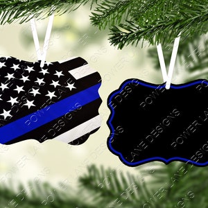 Sublimation Design - Christmas - Benelux - Ornament Design - Christmas Ornament - Blue Line - Law Enforcement - Instant Download