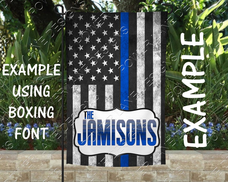 Garden Flag Support Flag Law Enforcement Police Thin Etsy