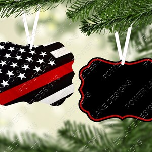 Sublimation Design - Christmas - Benelux - Ornament Design - Christmas Ornament - Red Line - Fire Fighter - Fireman - Instant Download
