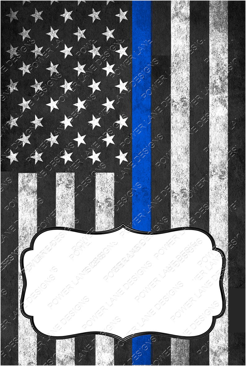 Garden Flag Support Flag Law Enforcement Police Thin Etsy