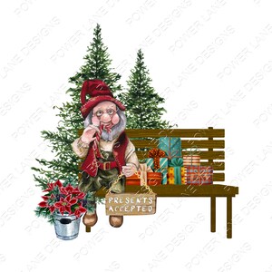 Cute Gnome Christmas Sublimation Design, PNG Designs, T-shirt, Mug, Ornament Clipart, Sublimation Digital Download
