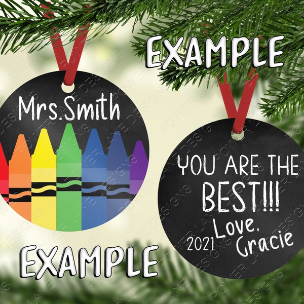 3" Round Ornament Design - Christmas - Christmas Sublimation Design - Christmas - Teacher Gift - Teacher Ornament - Instant Download