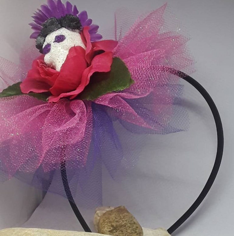 gift for her brides gift women/'s gift Fascinator headband sugar skull costume accessories, fascinator headband