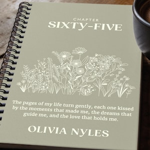 65th Birthday Gift, Custom Name Journal, Chapter 65 Birthday Journal, Turning Sixty-Five Notebook, Personalised Bday Present For Mom, Sister
