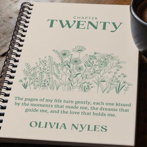 20th Birthday Gift, Custom Name Journal, Chapter 20 Birthday Journal, Turning Twenty Notebook, Personalised Bday Present For Best Friend