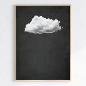 Dunkelgraue Wolke Wandkunst, Minimalistische schwarzgraue Wandkunst, Abstrakter Kunstdruck, Vintage Wolke Kunstwerk, druckbare digitaler Download