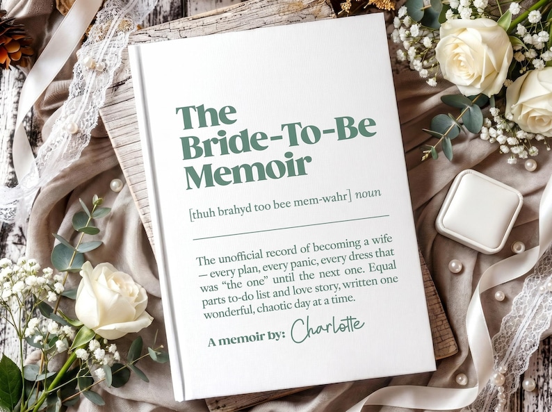 Bride to Be Memoir Notebook, Legacy Journal Gift for Her, Personalised Wedding Planner Book, Engagement Gift, Custom Name Diary