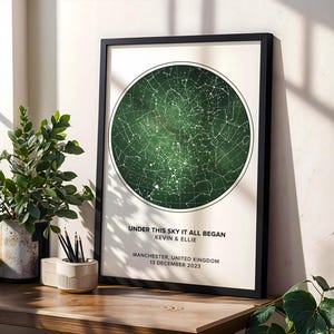 Custom Star Map Print, Night We Met Anniversary Gift, Night Sky Print, Star Map Poster, Wedding Gift, Constellation Print, Personalised Gift