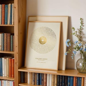 Wedding Song Lyrics - Custom Gold Foil Print