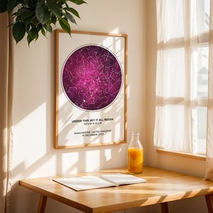Custom Star Map Print, Night We Met Anniversary Gift, Night Sky Print, Star Map Poster, Wedding Gift, Constellation Print, Personalised Gift