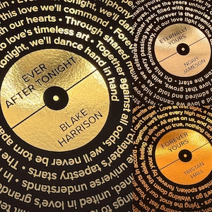 Wedding Song Lyrics - Custom Foil Print