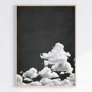 Dunkelgraue Wolke Wandkunst, Minimalistische schwarzgraue Wandkunst, Abstrakter Kunstdruck, Vintage Wolke Kunstwerk, druckbare digitaler Download