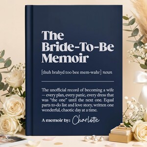 Bride to Be Memoir Notebook, Legacy Journal Gift for Her, Personalised Wedding Planner Book, Engagement Gift, Custom Name Diary