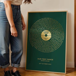 Wedding Song Lyrics - Custom Gold Foil Print
