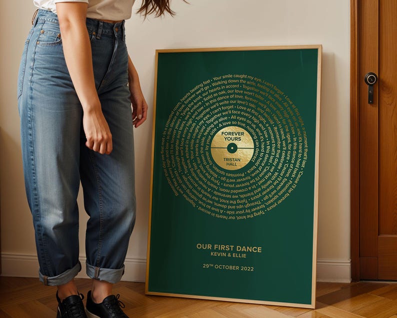 Wedding Song Lyrics - Custom Gold Foil Print