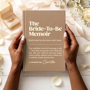 Bride to Be Memoir Notebook, Legacy Journal Gift for Her, Personalised Wedding Planner Book, Engagement Gift, Custom Name Diary