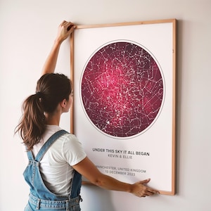 Custom Star Map Print, Night We Met Anniversary Gift, Night Sky Print, Star Map Poster, Wedding Gift, Constellation Print, Personalised Gift