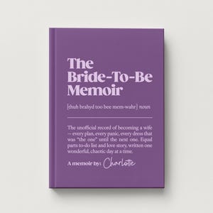 Bride to Be Memoir Notebook, Personalised Wedding Planner Book, Legacy Journal Gift for Her, Engagement Gift, Custom Name Diary image 18