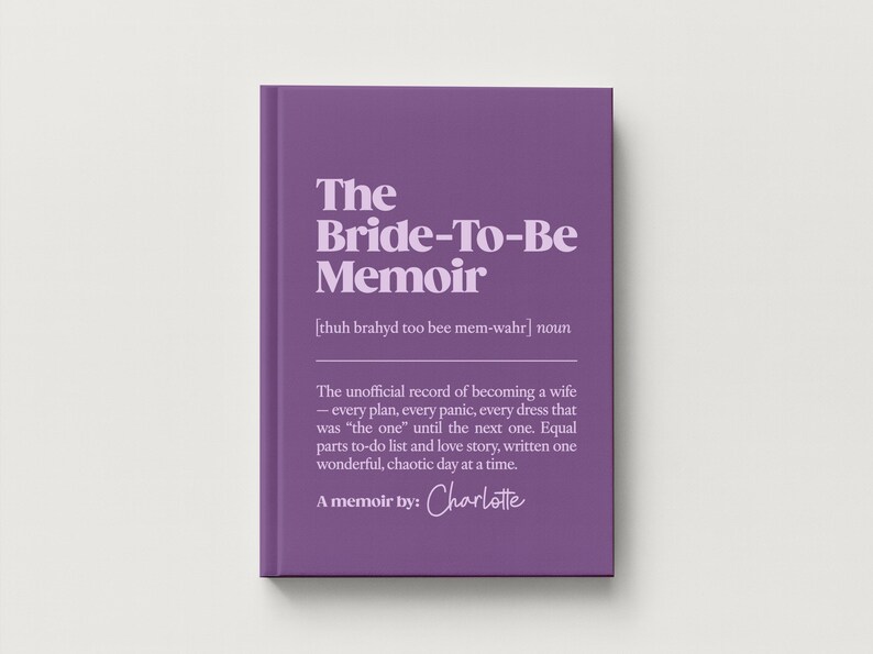 Bride to Be Memoir Notebook, Personalised Wedding Planner Book, Legacy Journal Gift for Her, Engagement Gift, Custom Name Diary image 18