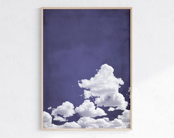 Väggkonst med lavendellila moln, minimalistisk violett väggkonst, abstrakt konsttryck, vintage molnkonstverk, utskrivbar digital nedladdning
