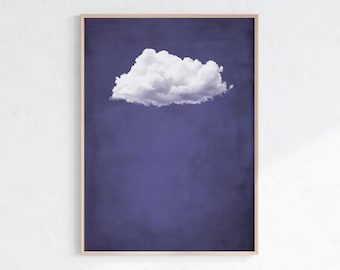 Väggkonst med lavendellila moln, minimalistisk violett väggkonst, abstrakt konsttryck, vintage molnkonstverk, utskrivbar digital nedladdning