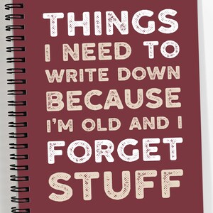 Things To Remember Notepad: Funny Notebook, Sarcastic Retirement Gift For Dad, Friend, Coworker