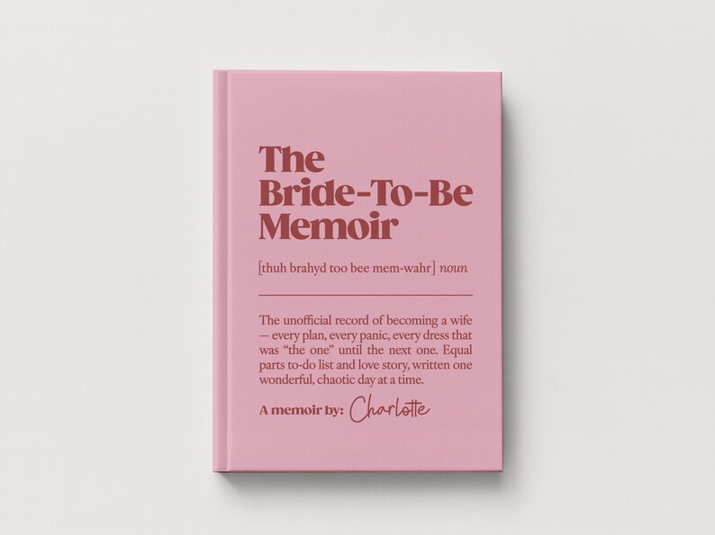 Bride to Be Memoir Notebook, Personalised Wedding Planner Book, Legacy Journal Gift for Her, Engagement Gift, Custom Name Diary image 16