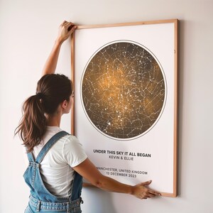 Custom Star Map Print, Night We Met Anniversary Gift, Night Sky Print, Star Map Poster, Wedding Gift, Constellation Print, Personalised Gift