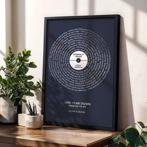 Wedding Song Lyrics - Custom Silver Foil Print